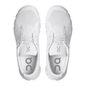 On Cloud 5 All White Shoes