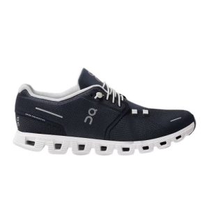 On Cloud 5 Midnight White Shoes