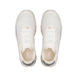 On Cloudmonster Ivory Seashell Shoes